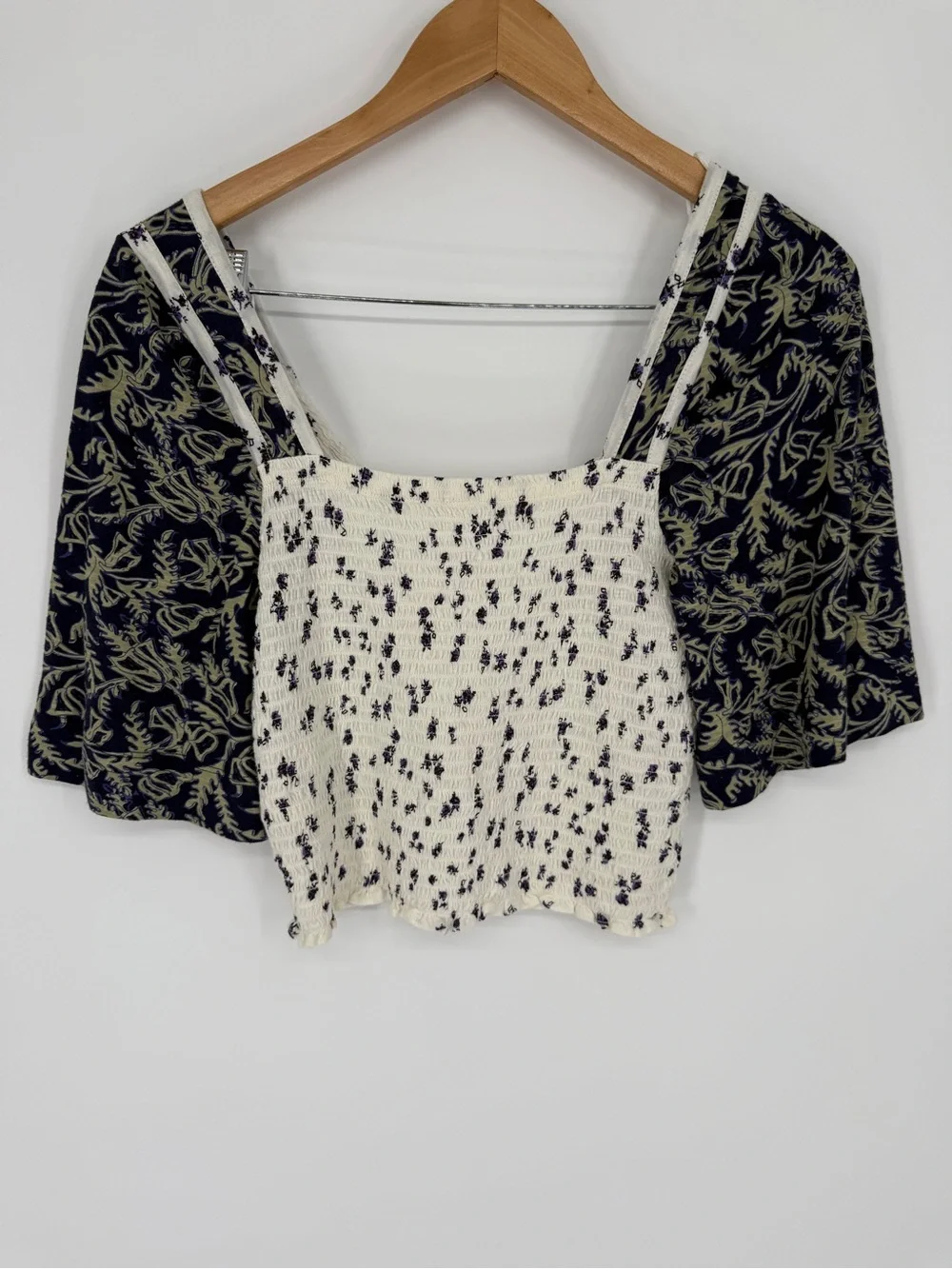 Free People Marigold Smocked Blouse Size M
